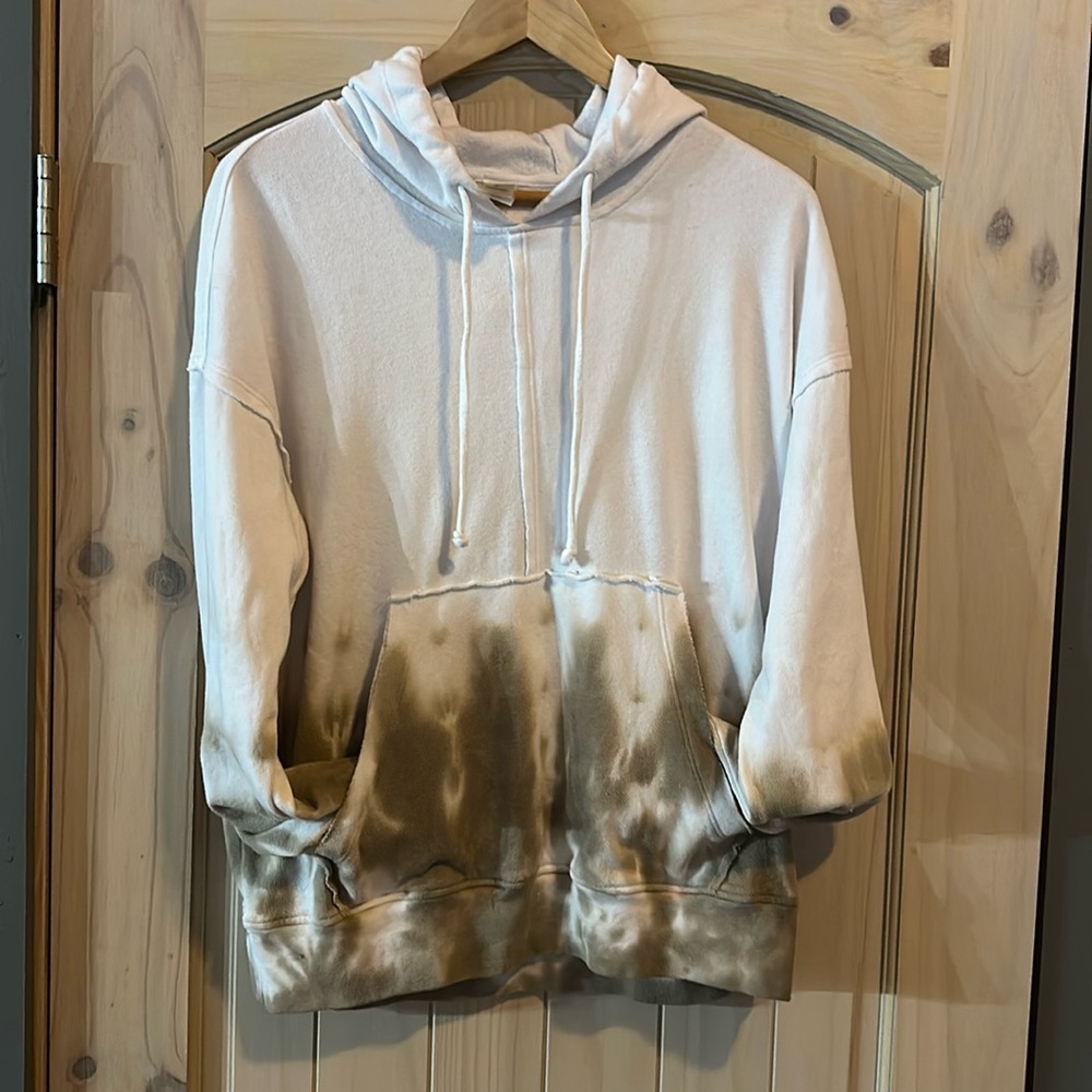 Sand + Charcoal shop item - Dip Dye Hoodie With Kangaroo Pocket Women’s Large.